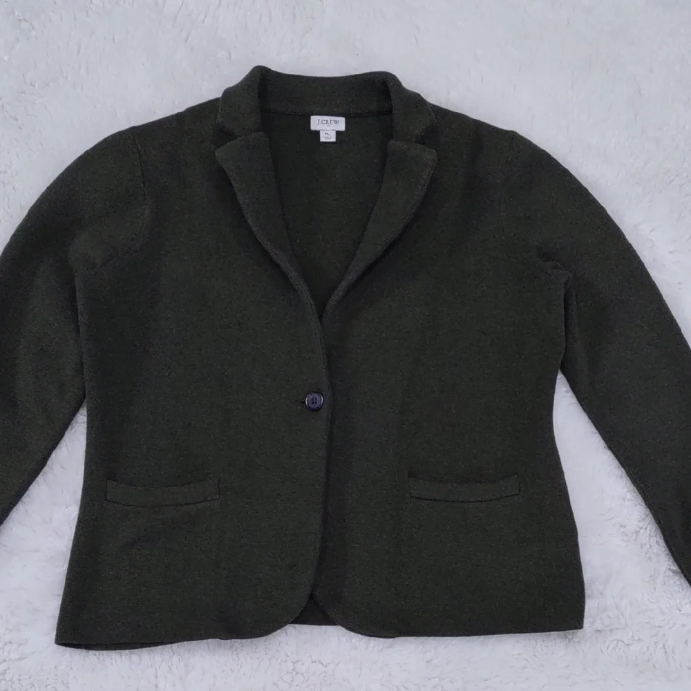 J. Crew Green Blazer Structured Suit Jacket - Picture 8 of 16